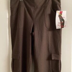 NWT Women with Control shape enhancing pants, size LARGE TALL in brown
